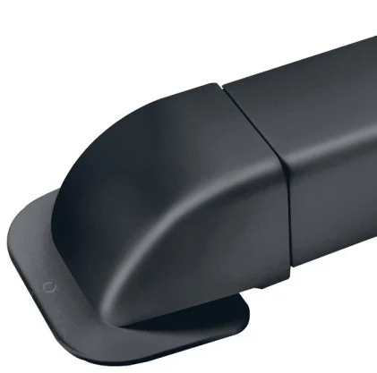 Kampinis kanalo antgalis, pilka, 80 ×60 mm – W9ART-0809CM-G