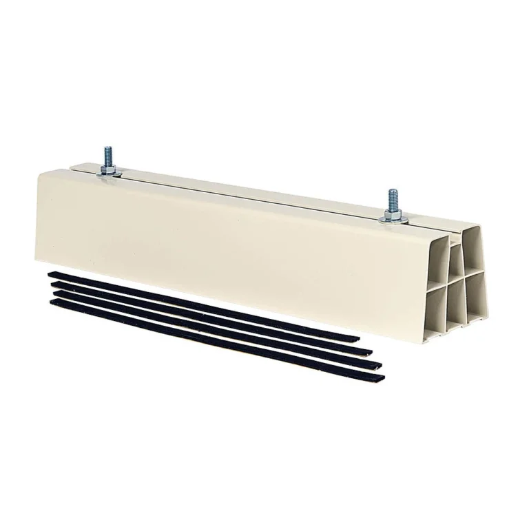 Plastikinė lauko bloko atrama, juoda, 1000 ×90 ×80 mm – W9VEC-9898-030-95